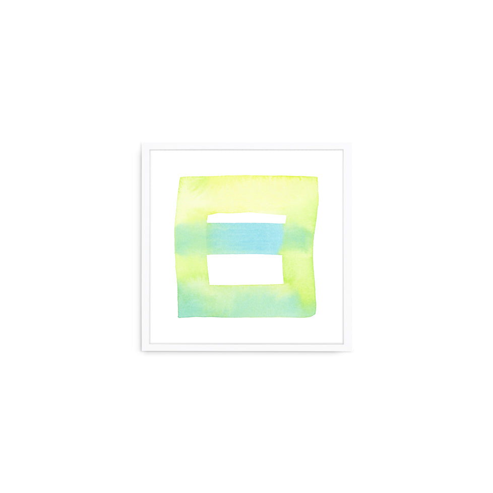 Curved Chartreuse Form | Print by Malissa Ryder