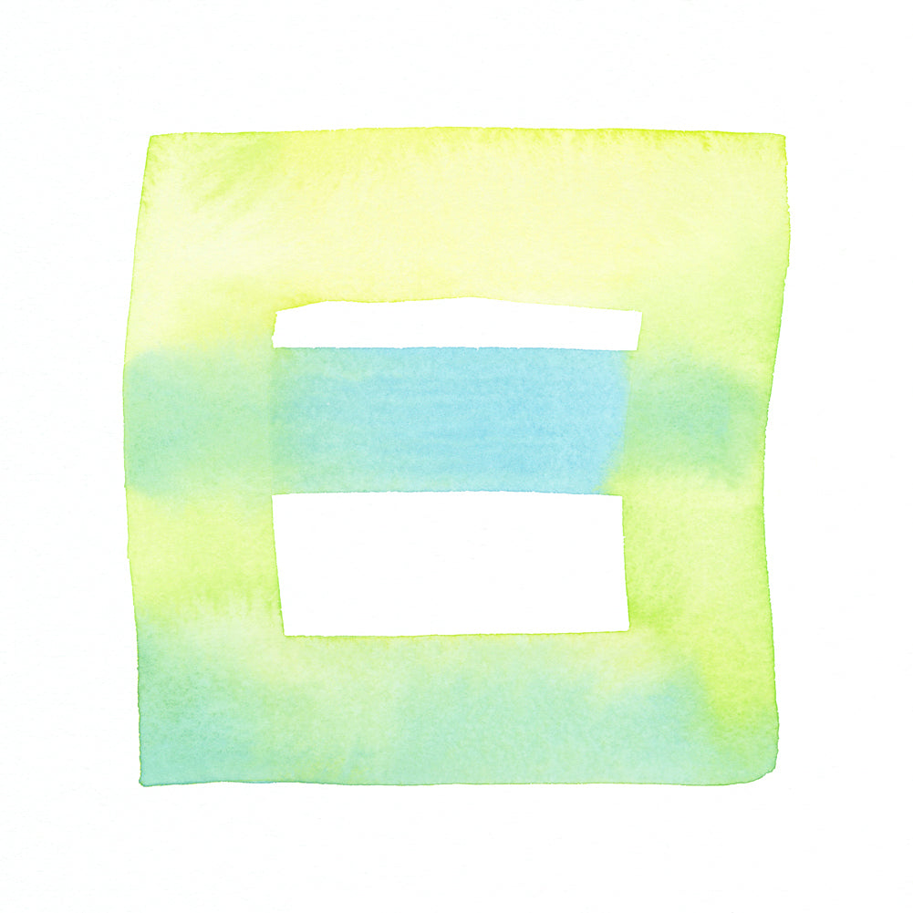 Curved Chartreuse Form | Print by Malissa Ryder